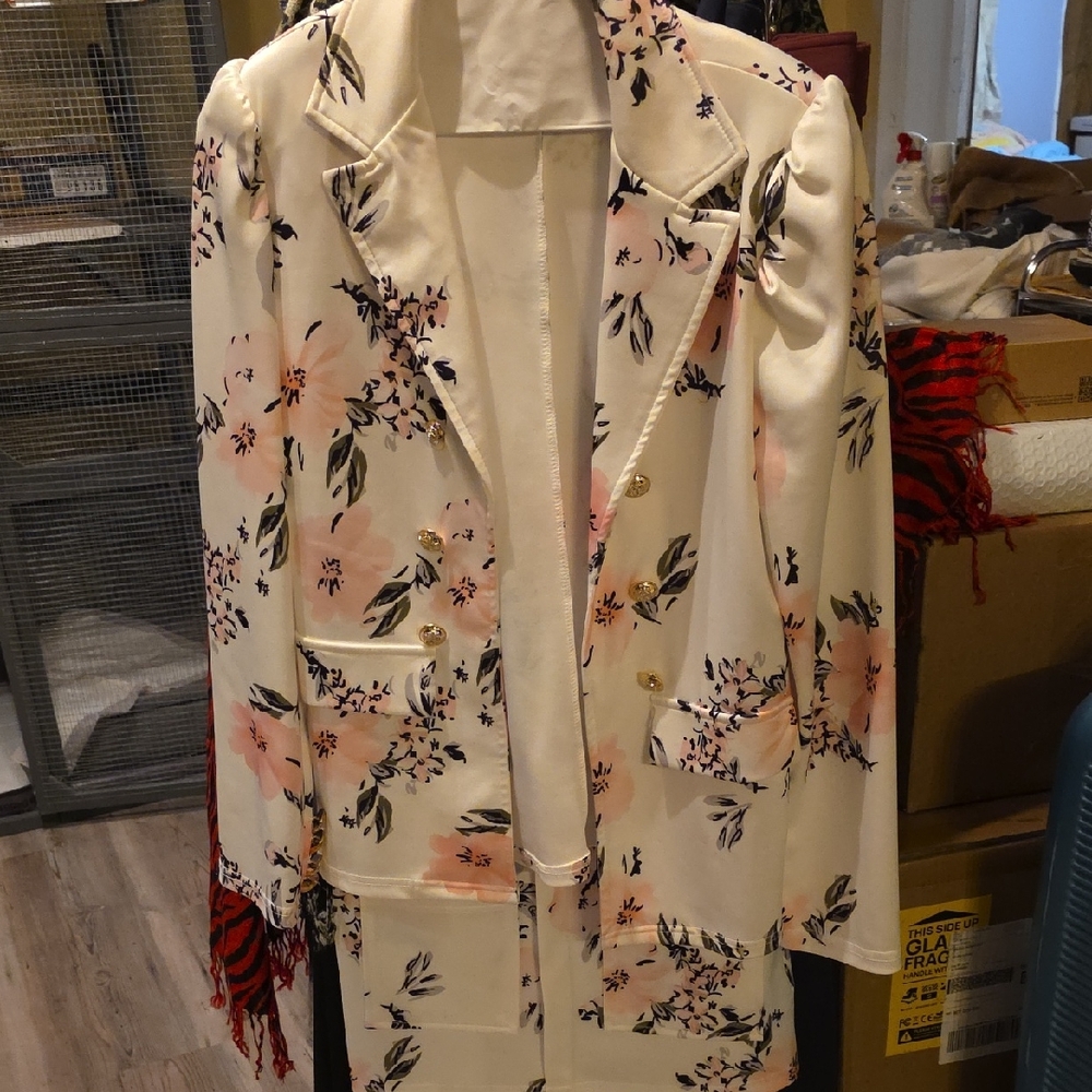 Floral Blazer and Skirt Set
